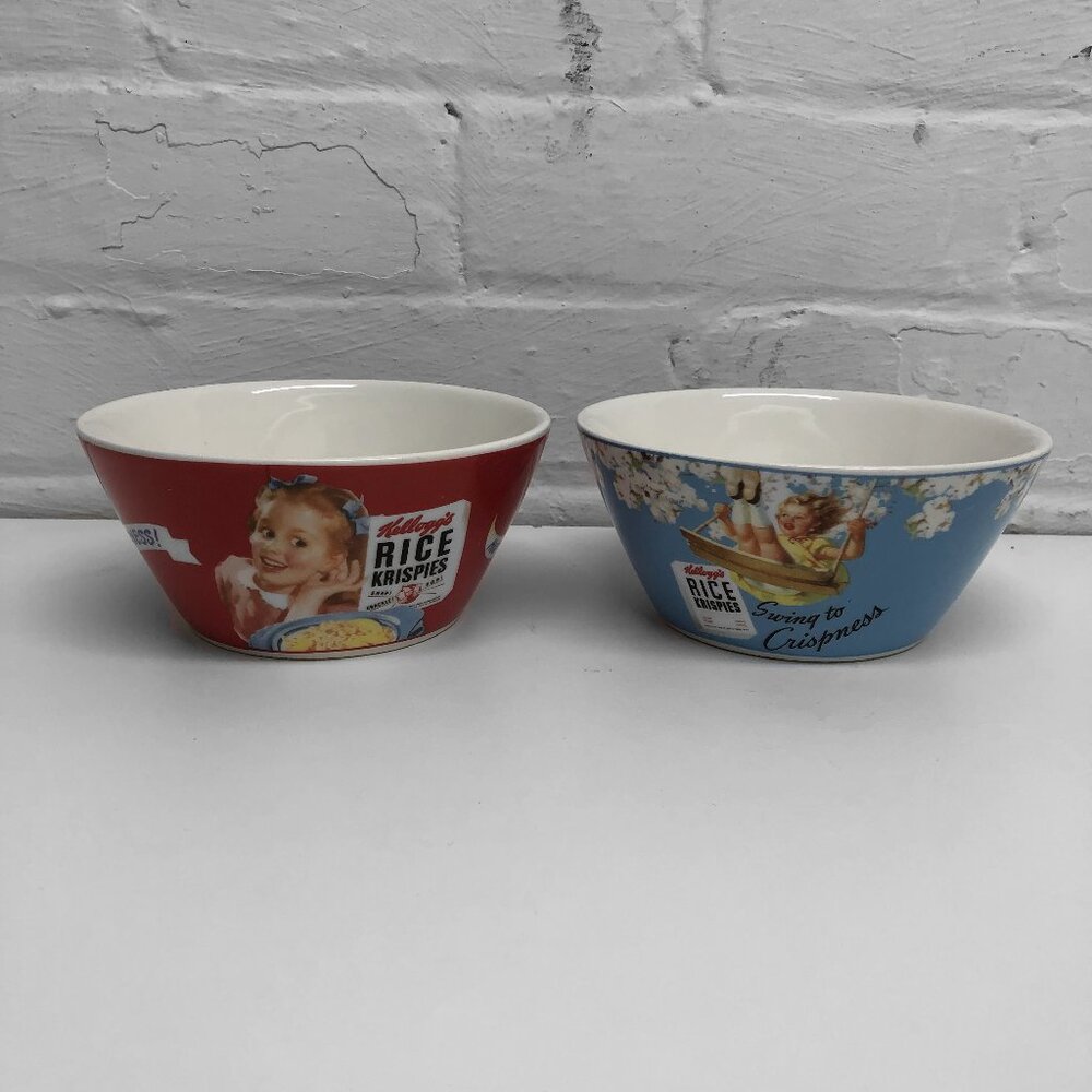 Kellogg's Vintage Rice Krispie Bowls x 2